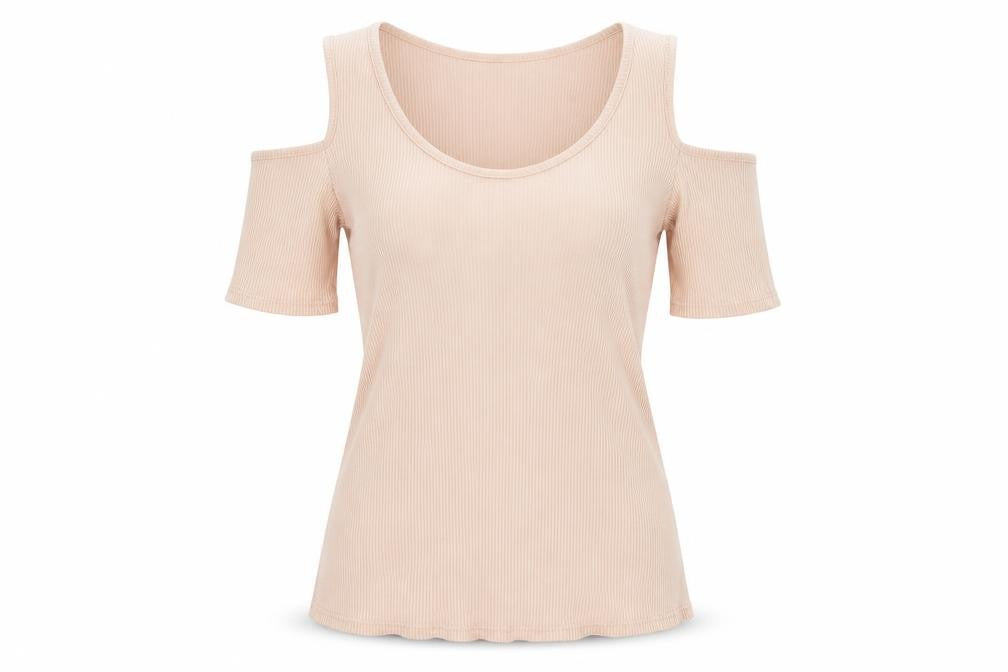 H&M Womens Beige   Basic T-Shirt Size M