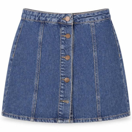 Denim & Co. Womens Blue  Denim A-Line Set Size 8