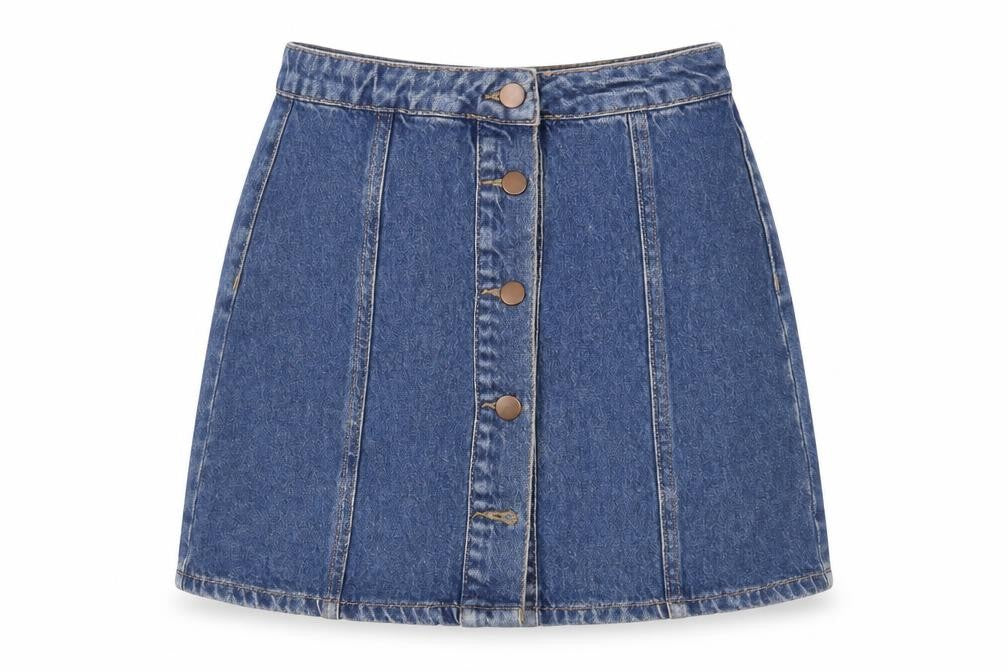 Denim & Co. Womens Blue  Denim A-Line Set Size 8