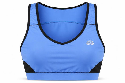 Front view of Tom Franks women’s blue cropped tank, size S