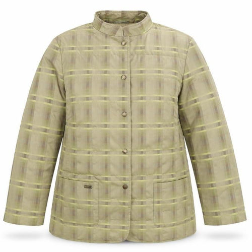 DELMOD Womens Beige Check  Jacket  Size 16