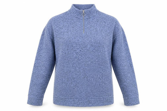 Front view of Next women’s purple fleece jacket, size UK 12