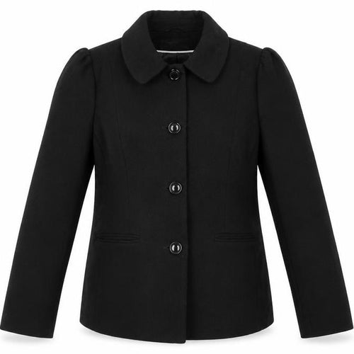 Preworn Womens Black   Overcoat Blazer Size 12