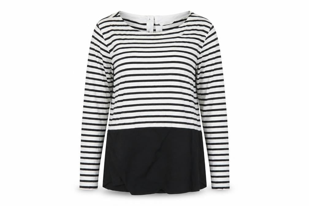 tohibo Womens Multicoloured Striped  Basic T-Shirt Size 36