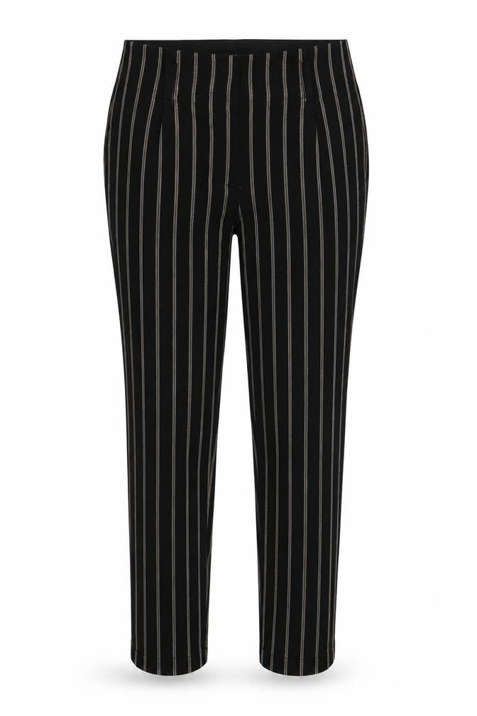 NEXT Womens Black Striped  Trousers  Size 8 L32 in