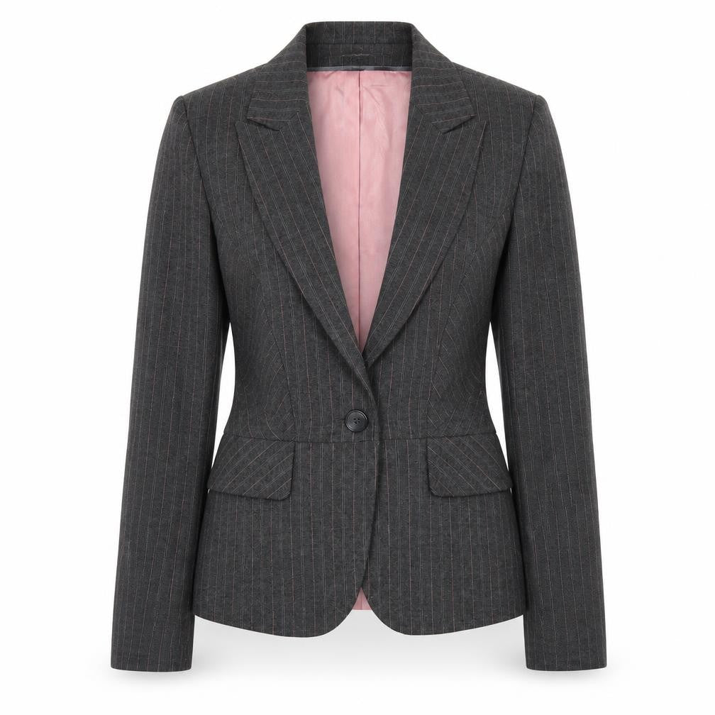 Warehouse Womens Grey   Overcoat Coat Size 8