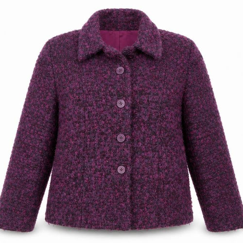 Husen Moda Womens Purple   Pea Coat Coat Size 12