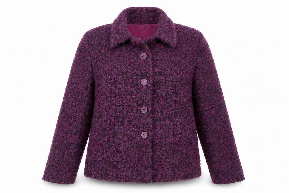 Husen Moda Womens Purple   Pea Coat Coat Size 12
