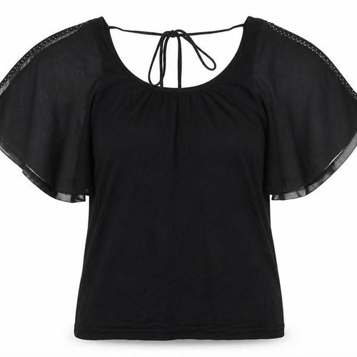 Warehouse Womens Black   Basic Blouse Size 8  - Batwing