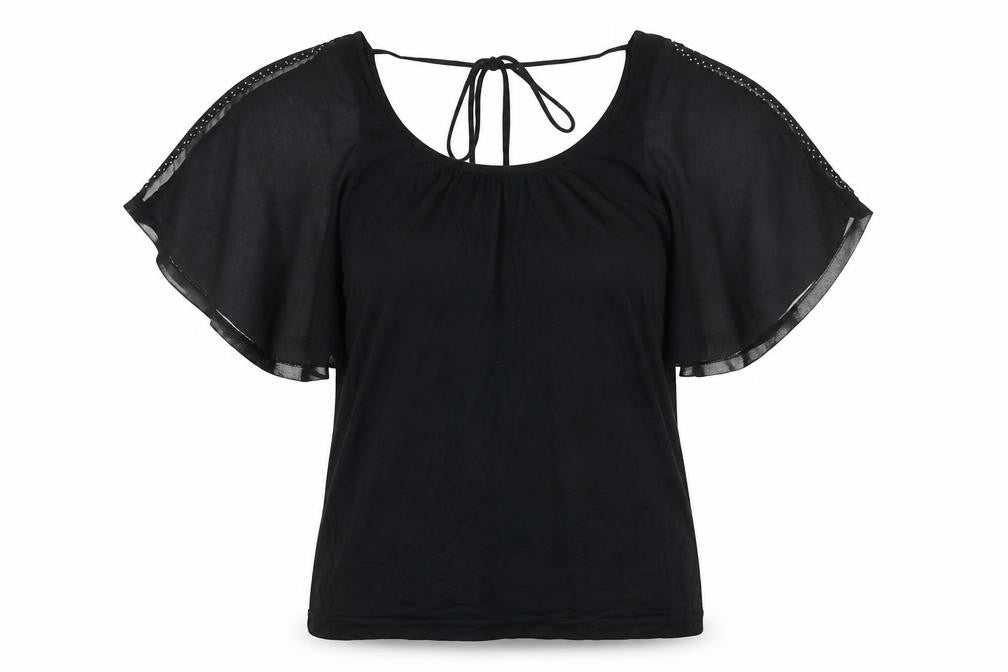 Warehouse Womens Black   Basic Blouse Size 8  - Batwing