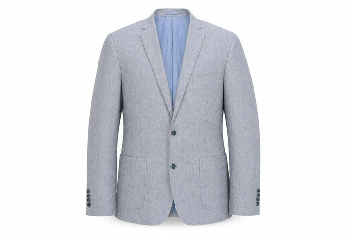 Preworn Mens Blue Argyle/Diamond Jacket Blazer Size L