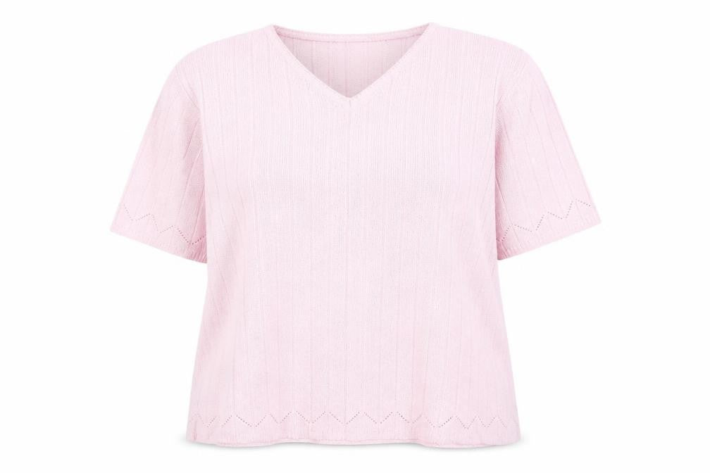 Preworn Womens Pink   Basic T-Shirt Size 14