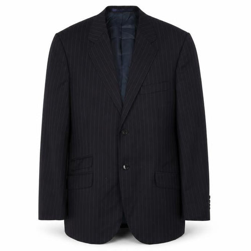 Preworn Mens Black Striped  Jacket Blazer Size L