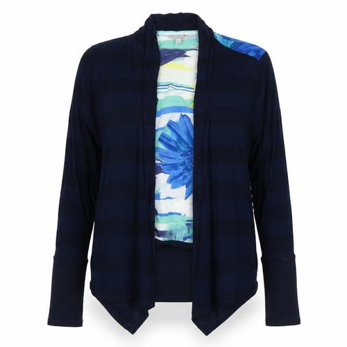 Per Una Womens Blue Floral  Cardigan Jumper Size 10