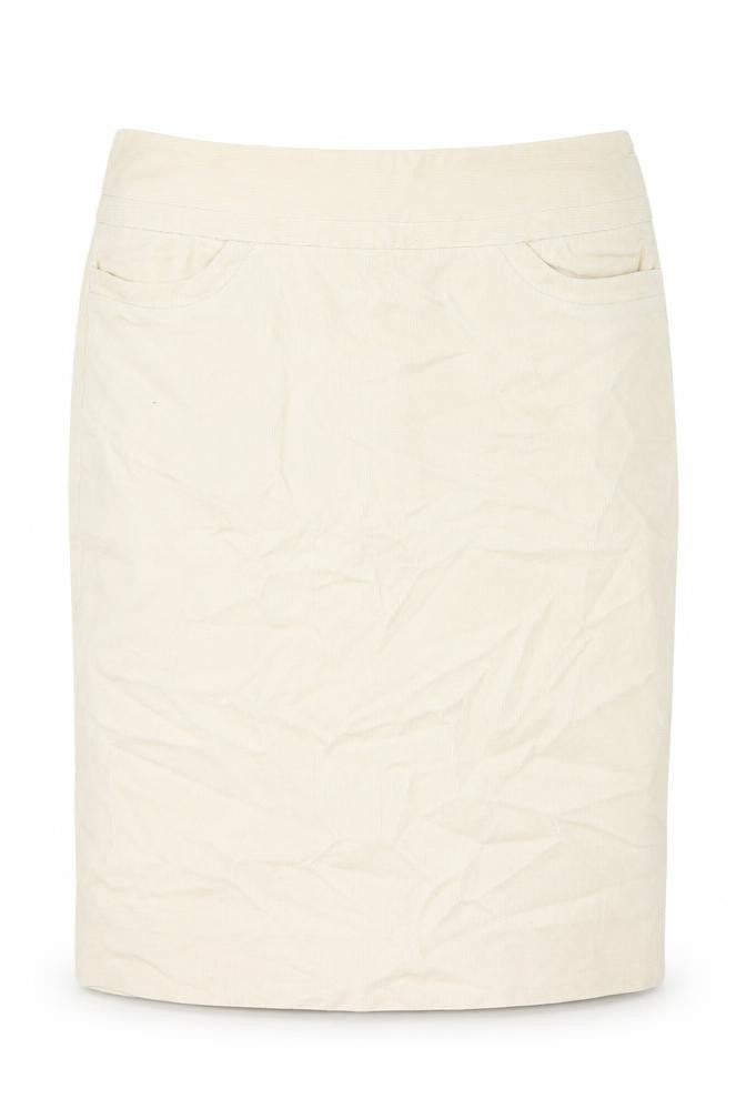 Gap Womens Ivory  Corduroy A-Line Skirt Size 4