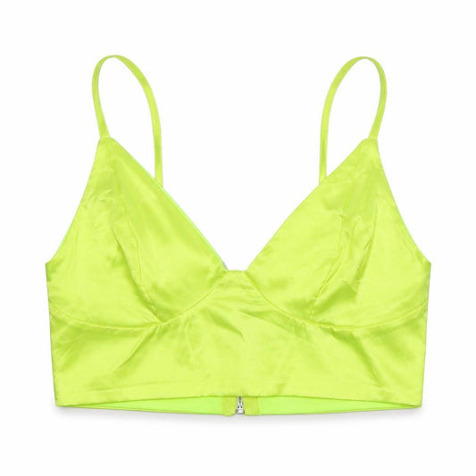 Front view of Missguided women’s green camisole tank, size UK 10