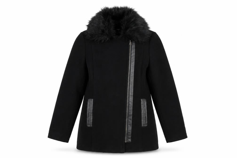 Klass Womens Black   Pea Coat Coat Size 10