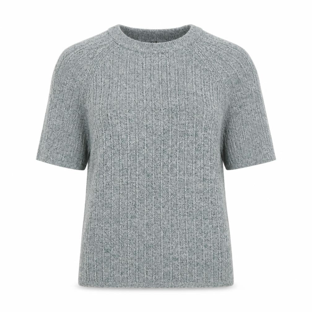 Front view of H&M women’s grey knit jumper, size S