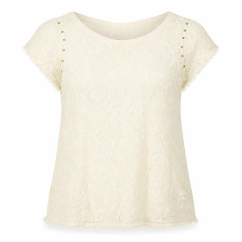 Zara Womens Ivory   Basic T-Shirt Size M