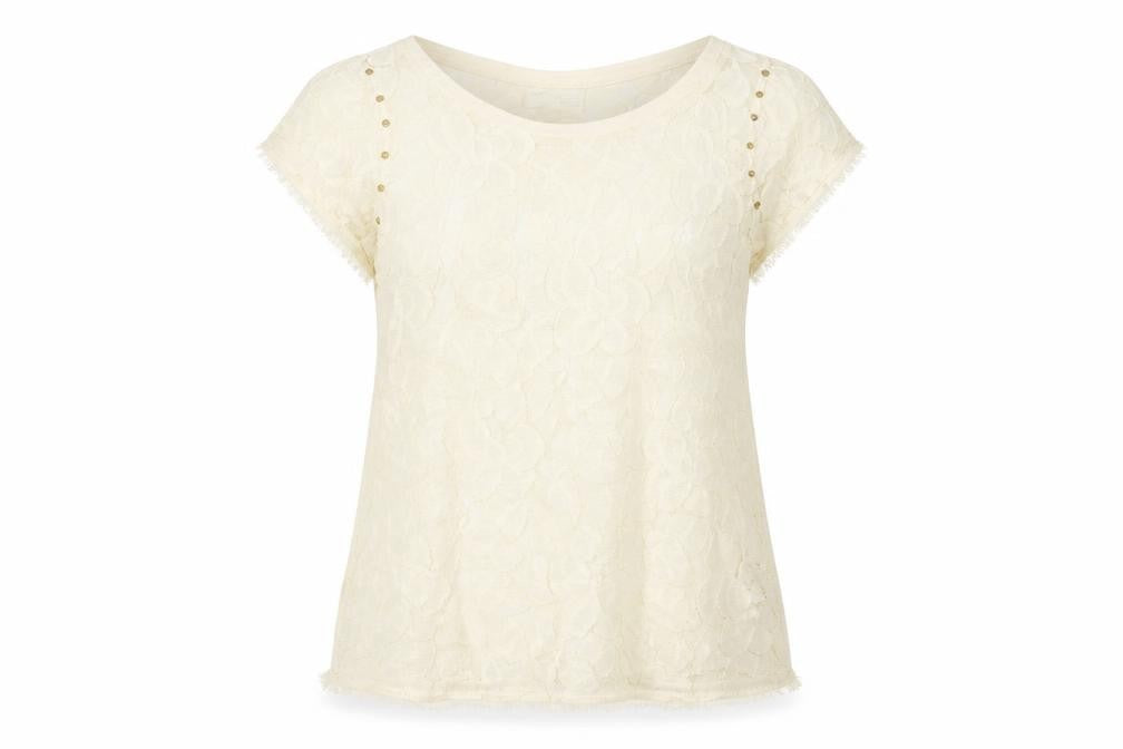 Zara Womens Ivory   Basic T-Shirt Size M