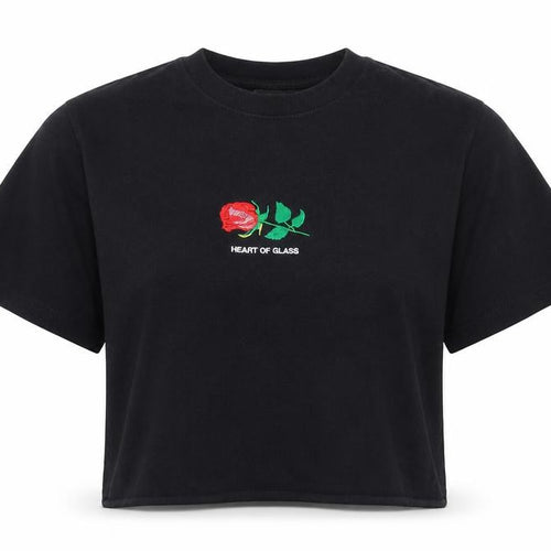 Preworn Womens Black   Cropped T-Shirt Size S