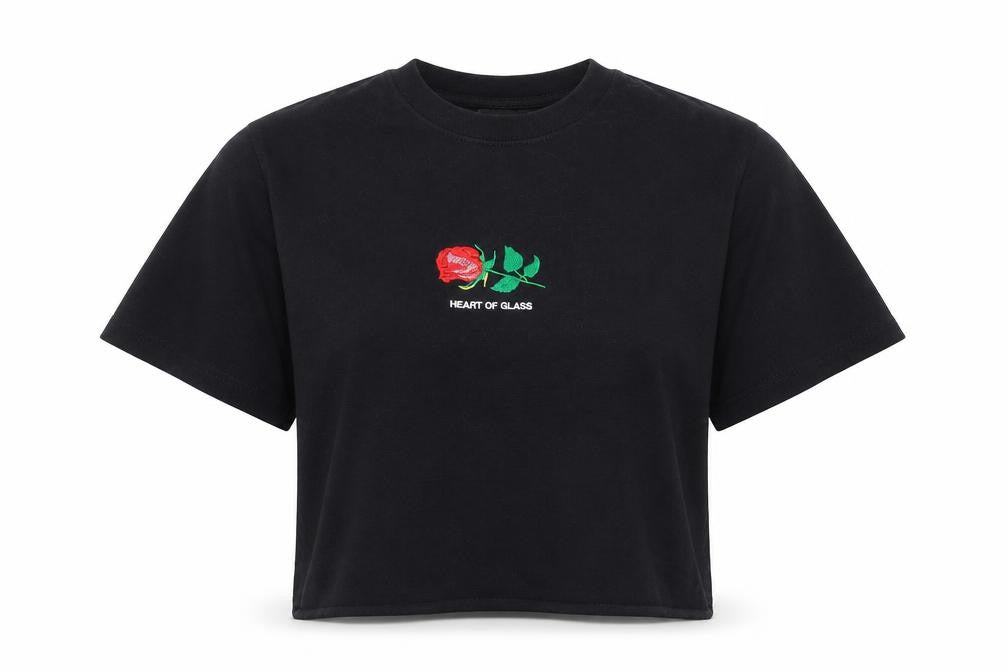 Preworn Womens Black   Cropped T-Shirt Size S