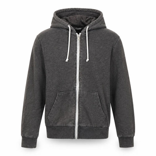 Front view of Divided boys’ grey full zip hoodie, size S
