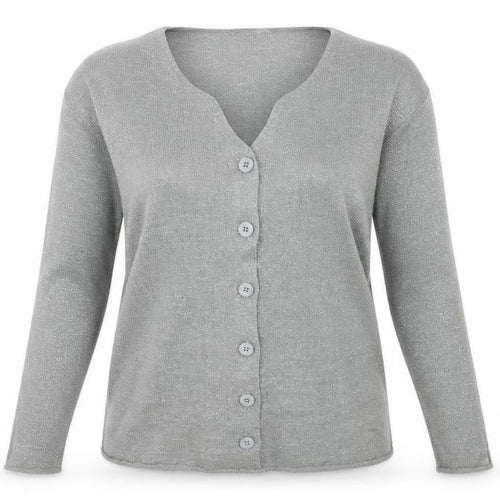 Paramour Womens Grey  Knit Cardigan Jumper Size M