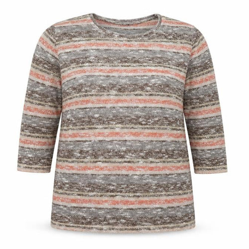 EWM Womens Orange Striped  Pullover Jumper Size 18