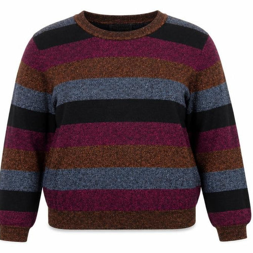 QED London Womens Multicoloured Striped Knit Pullover Jumper Size L