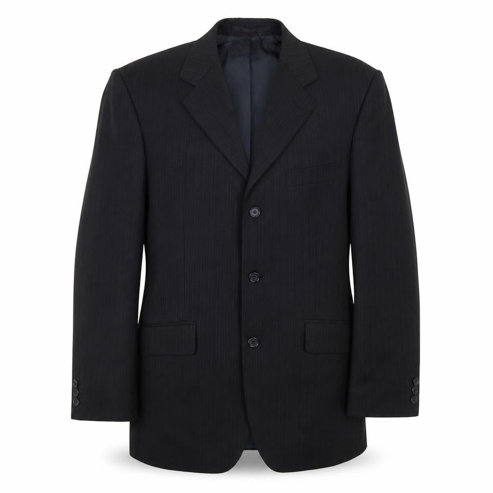 Pinstripe Mens Grey Striped  Jacket Suit Jacket Size 40