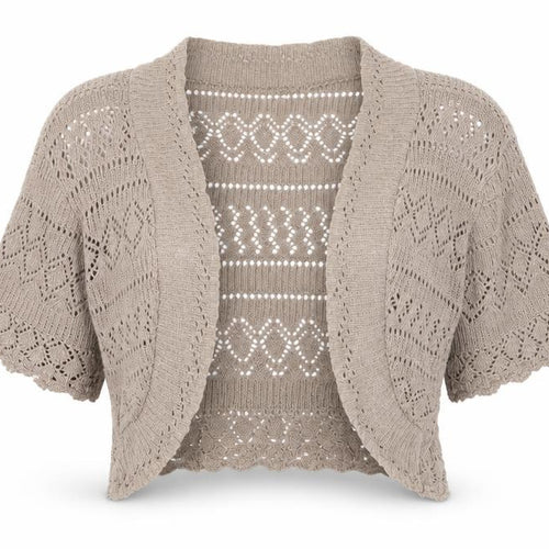 Whisper Womens Brown  Knit Shrug Jumper Size M