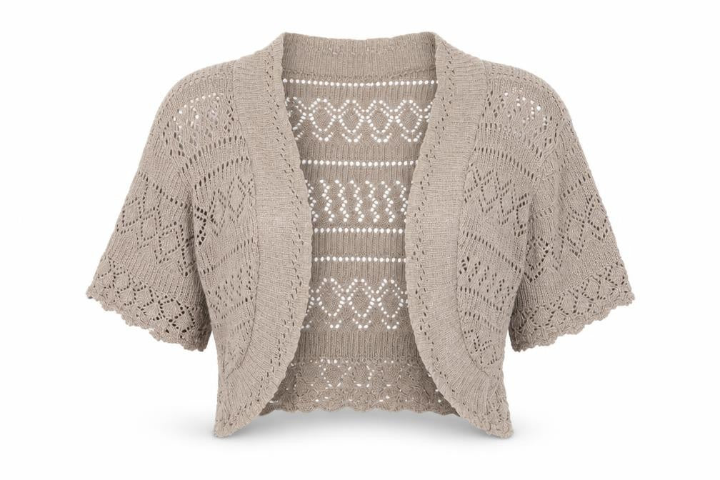 Whisper Womens Brown  Knit Shrug Jumper Size M