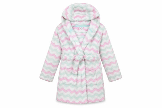 Front view of Matalan girls’ blue solid top robe, size 6, years