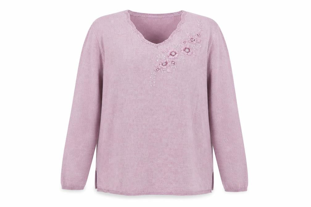 Woman Womens Purple   Pullover Jumper Size 14