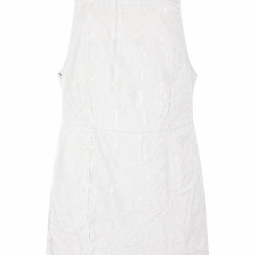 Boohoo Womens White   Dungaree One-Piece Size 10