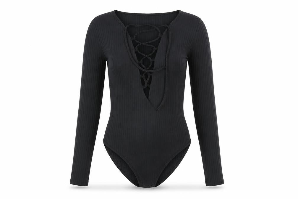 Missguided Womens Black   Bodysuit One-Piece Size 8