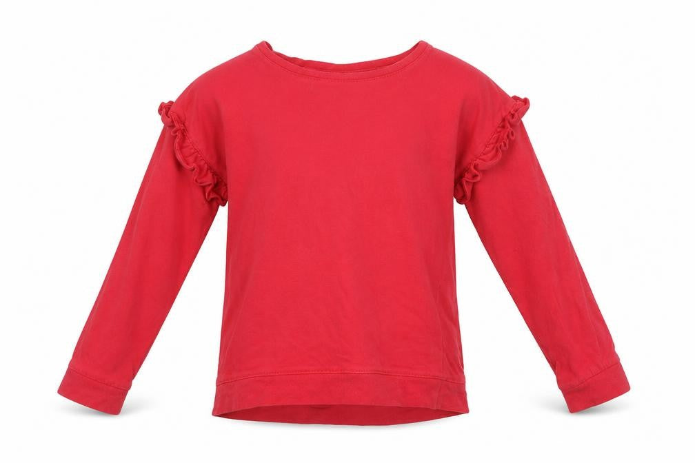 Marks and Spencer Girls Red   Basic T-Shirt Size 7 Years