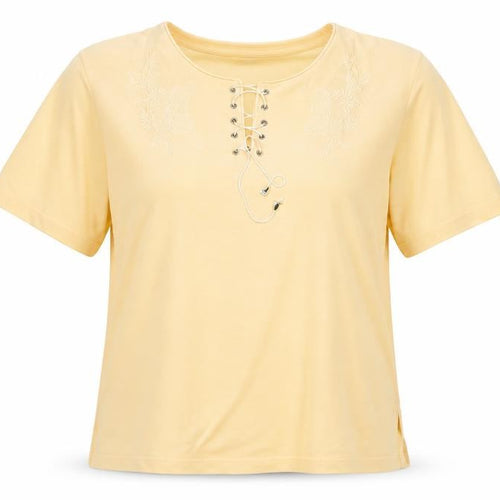 royal fashion Womens Yellow   Basic T-Shirt Size M