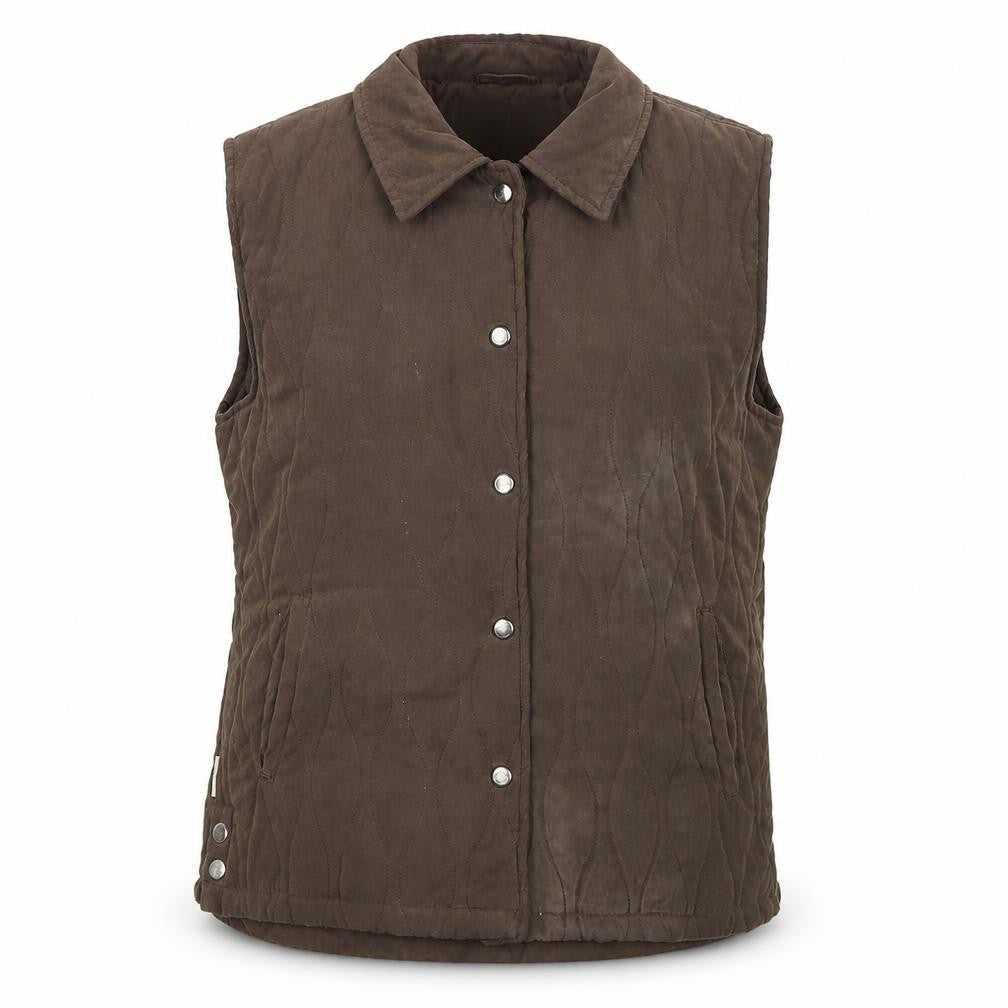 tayberry Womens Brown   Gilet Coat Size M