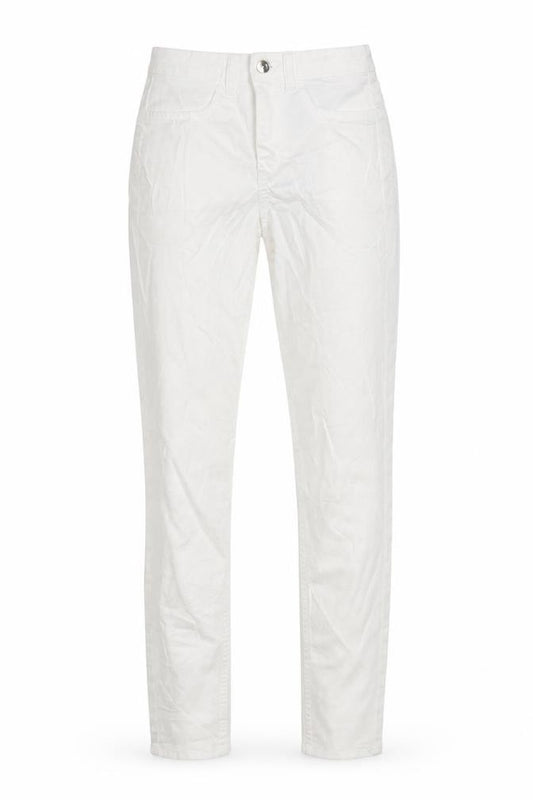 Front view of Divided women’s white denim skinny jeans, size UK 6, 26-inch leg