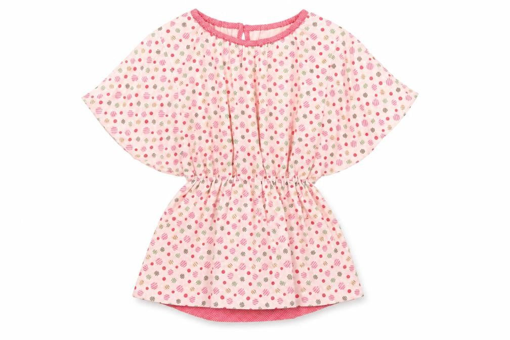 aya naya Girls Pink Polka Dot  Basic T-Shirt Size 4 Years