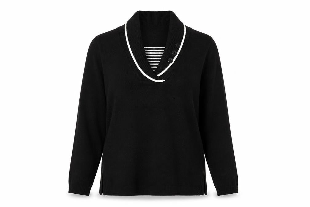 Classic Womens Black   Pullover Jumper Size L