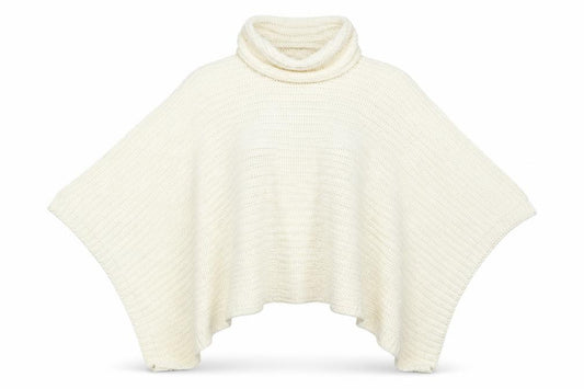 Front view of In the Style women’s ivory shawl/wrap