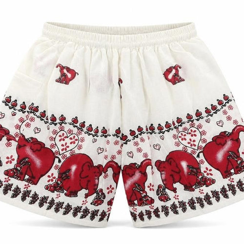 Preworn Boys White Animal Print  Cargo Shorts Size 3-4 Years
