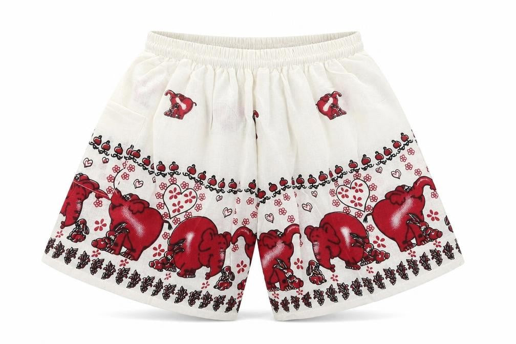 Preworn Boys White Animal Print  Cargo Shorts Size 3-4 Years