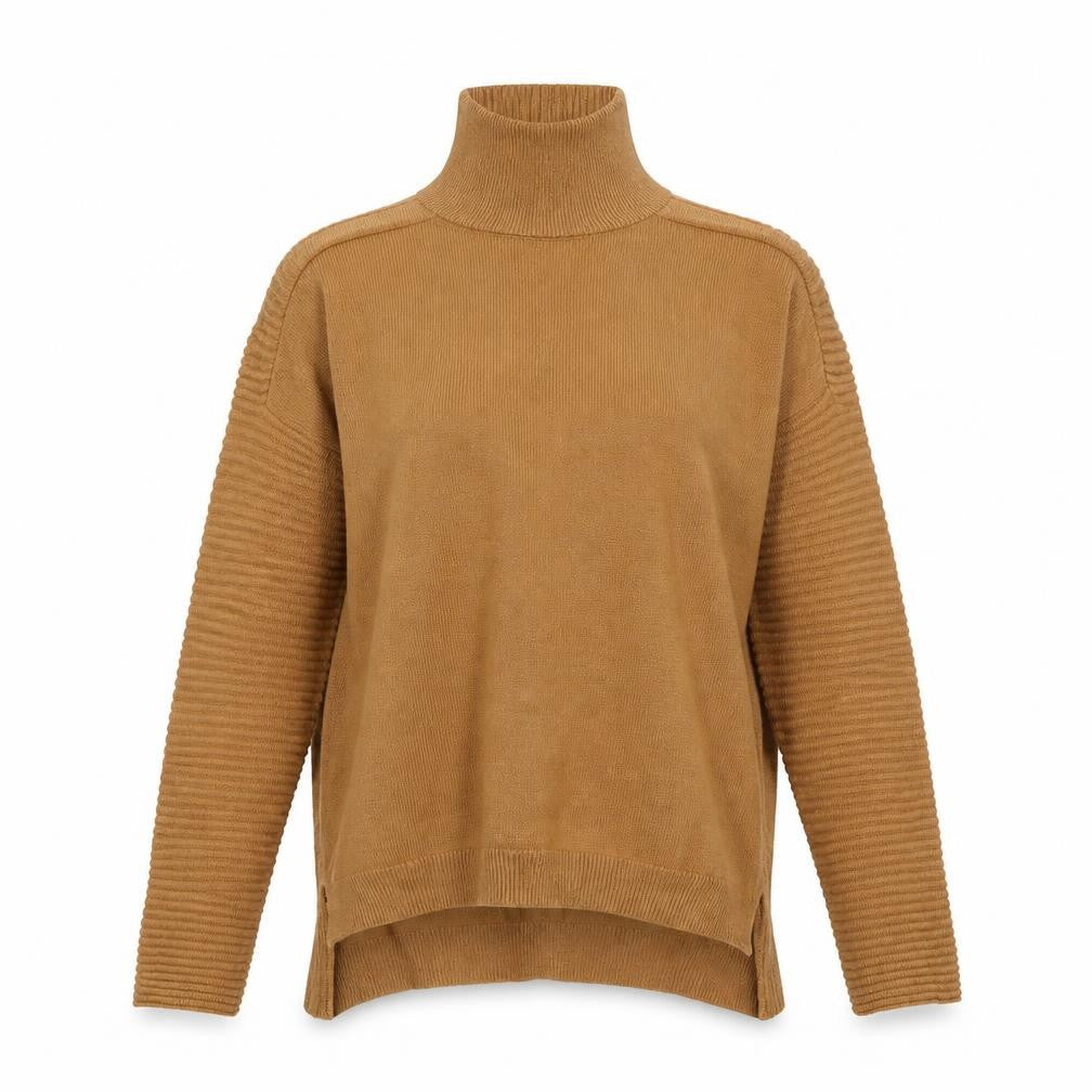 Front view of Primark women’s yellow knit jumper, size XS