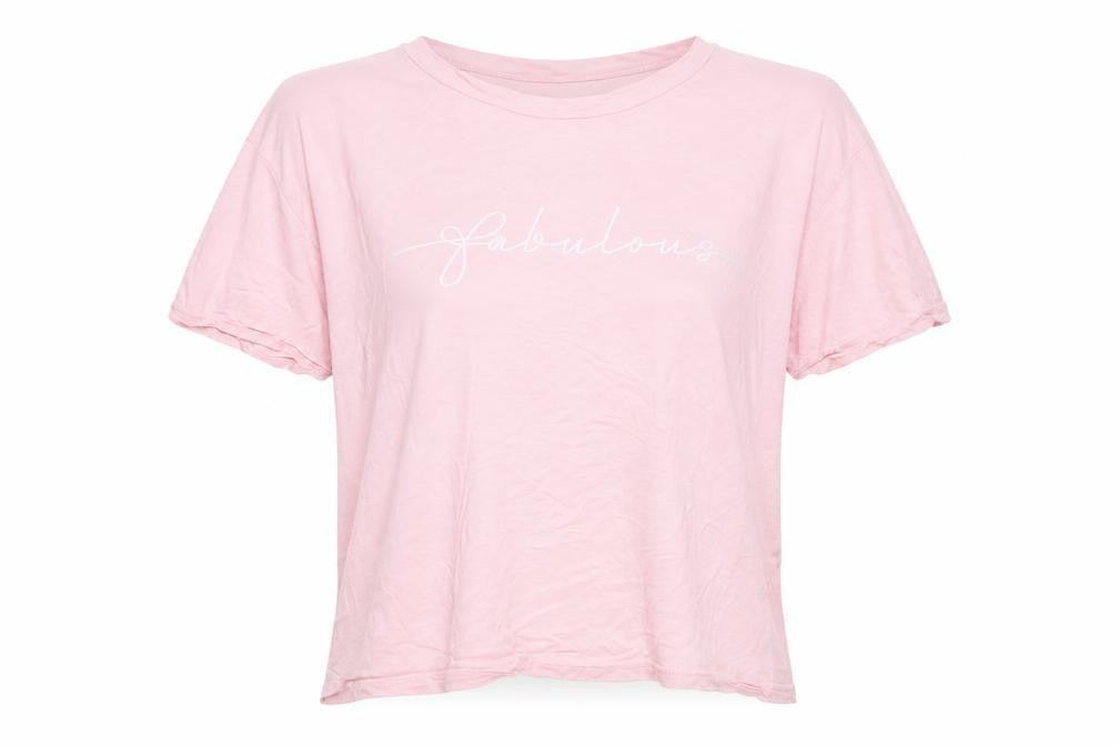 In the Style Womens Pink  Jersey Basic T-Shirt Size 22