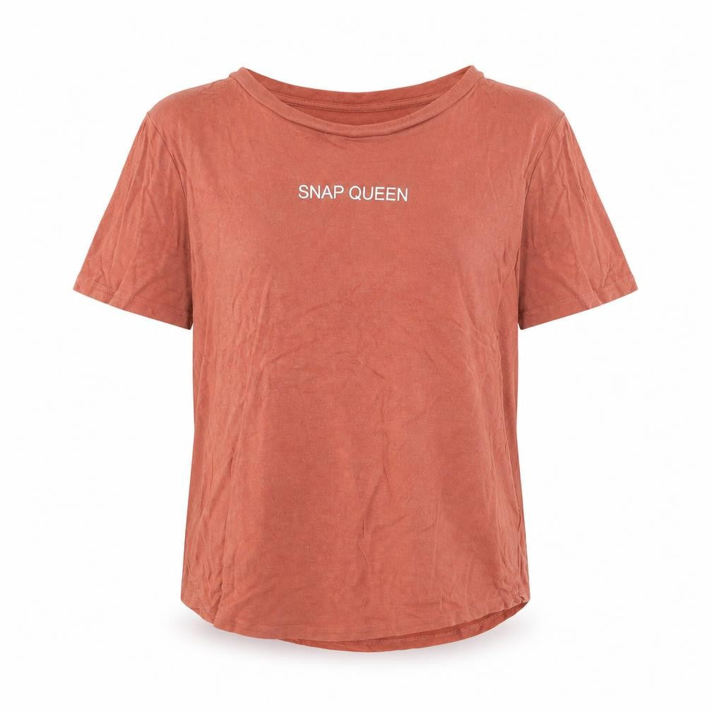 Divided Womens Brown  Jersey Basic T-Shirt Size S
