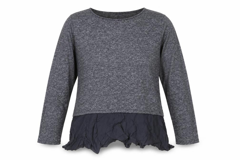 Tu Womens Grey  Jersey Basic Blouse Size 14